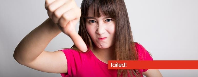 Woman Showing Thumbs Down