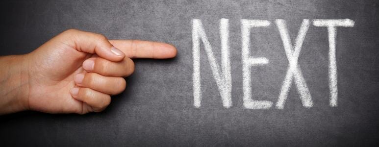 Hand Pointing At Word Next